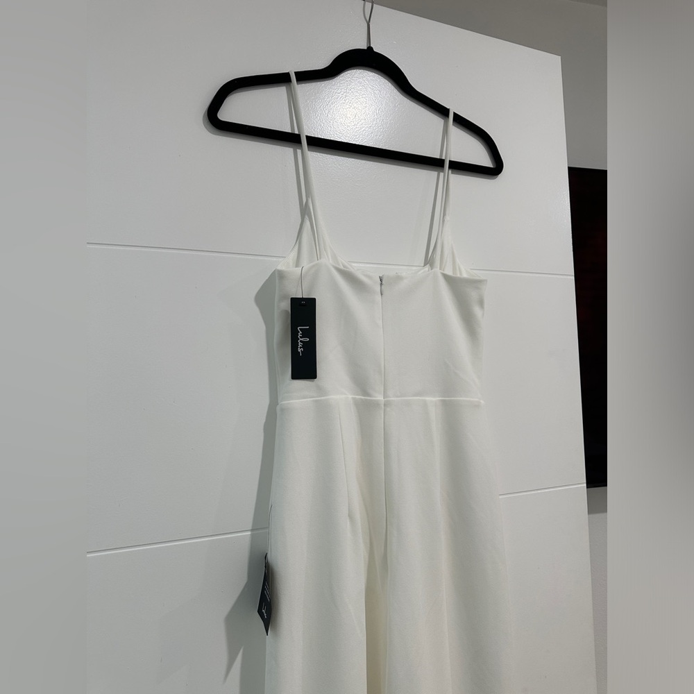 Lulus Cheers to Chic Ivory Bridal Wide-Leg Jumpsuit | NWT Size S - Picture 15 of 17